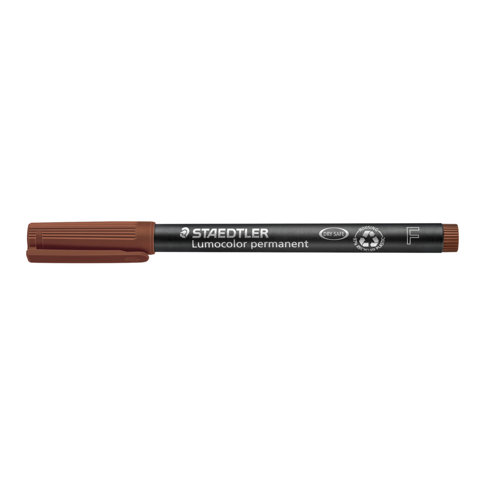 Lumocolor permanent, Marker, Permanent marker, Brauner Deckel, Staedtler