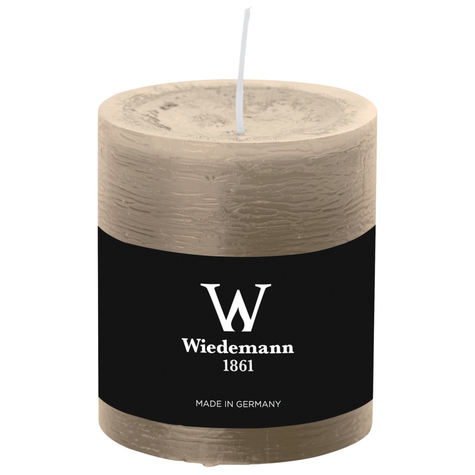 Kerze, Stumpenkerze, Beige, Wachstextur, Made in Germany