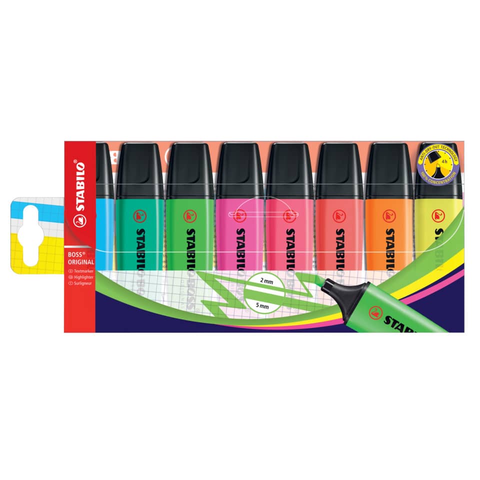 Marker, Filzstifte, 16er Set, Klebestift?, Neonfarben