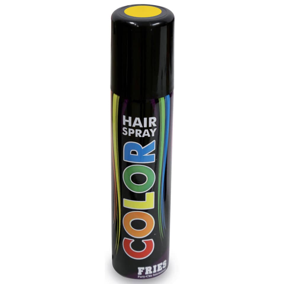 HAIR SPRAY, COLORFUL CAN, SPRAY, FRENCH FRY SEASONING, COLORFUL DESIGN