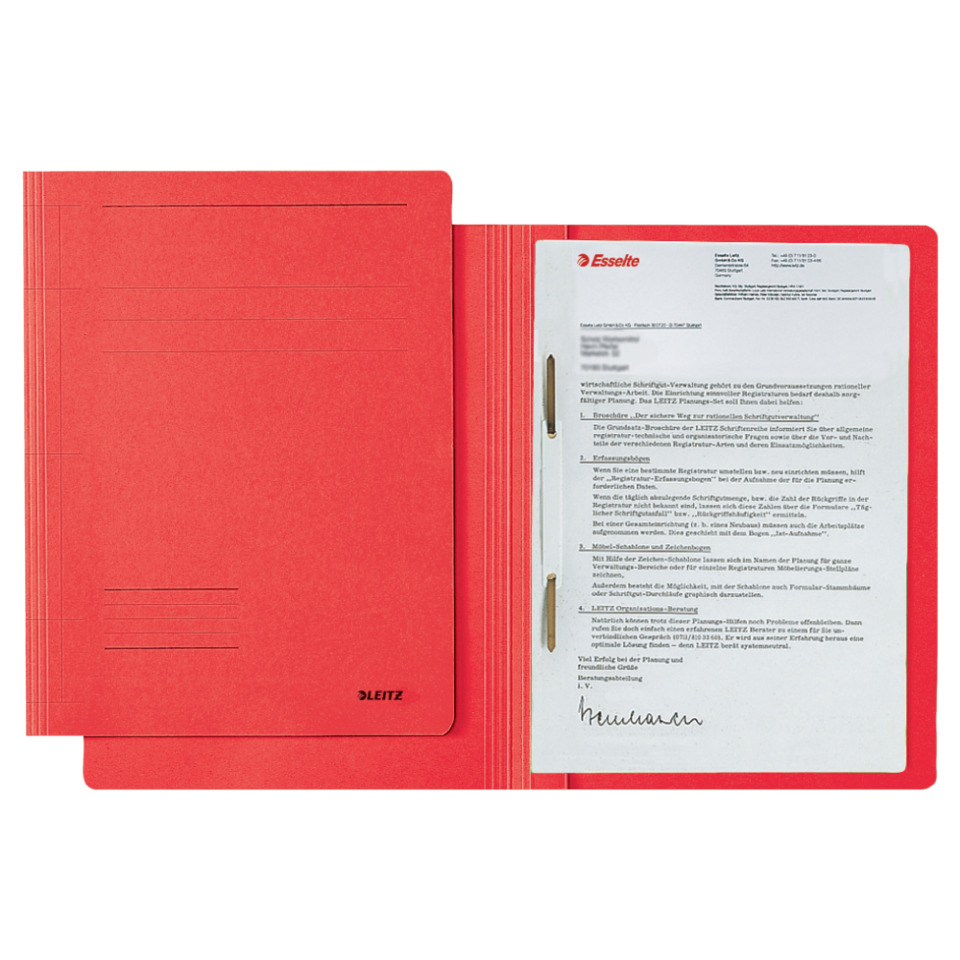 Notizblock, Roter Ordner, Leitz, Ordner, Dokumentenmappe