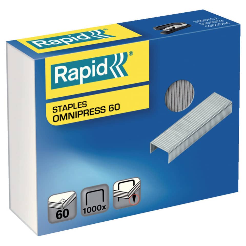 Staples, Omnipress 60, Stahlklammern, Bürobedarf, Papierklemmen