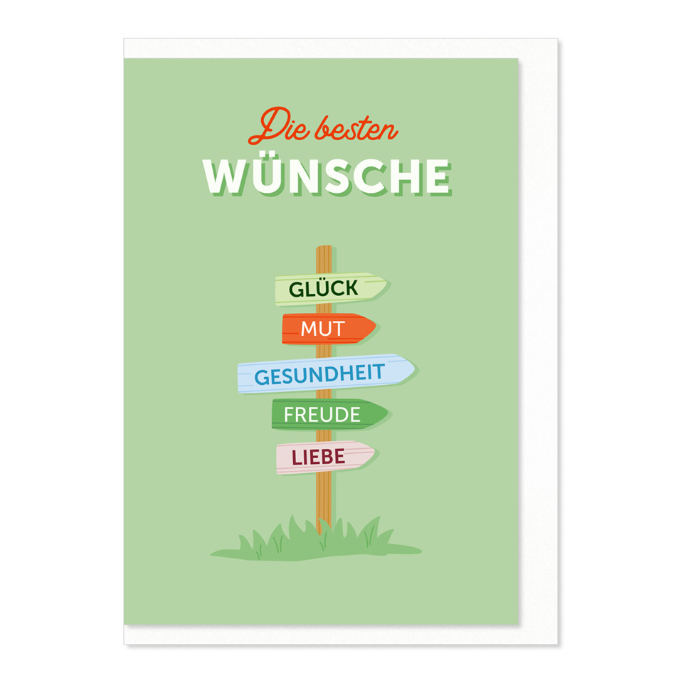 Grußkarte, Wünsche, Schild, Motiv, Grün