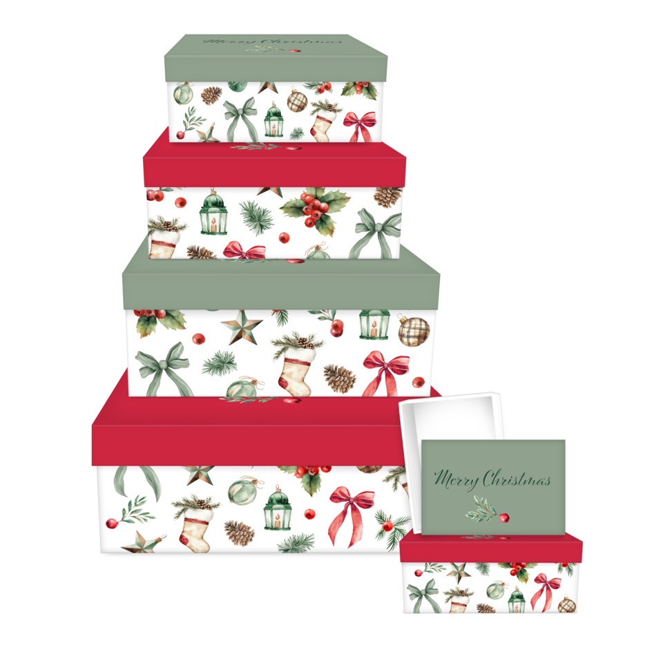 Geschenkkarton, Weihnachtsbox, Dekorativ, Lushes Muster, Kartenhalter