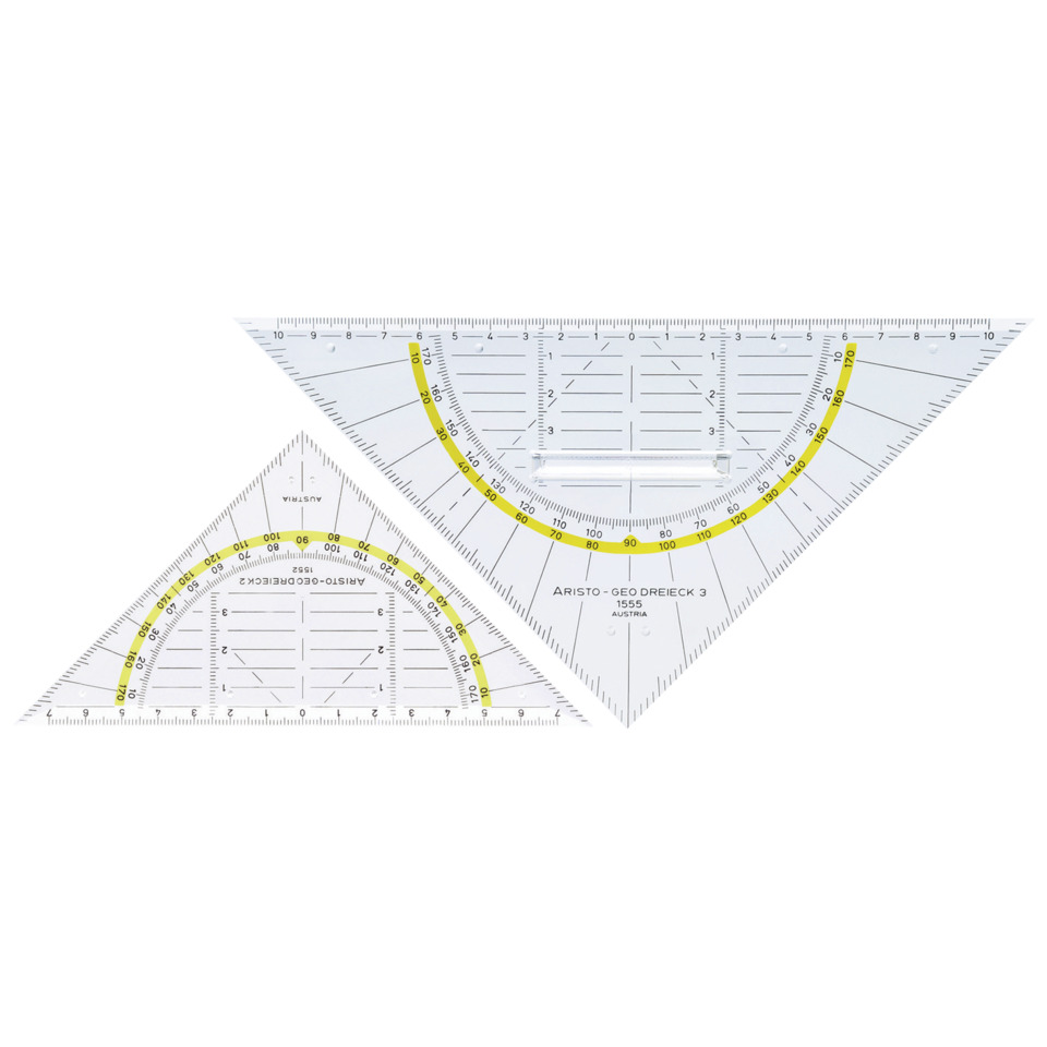Geometrische Geigsmaß, Linealset, Messwerkzeug, Transparentes Geon, Protramat Maßband