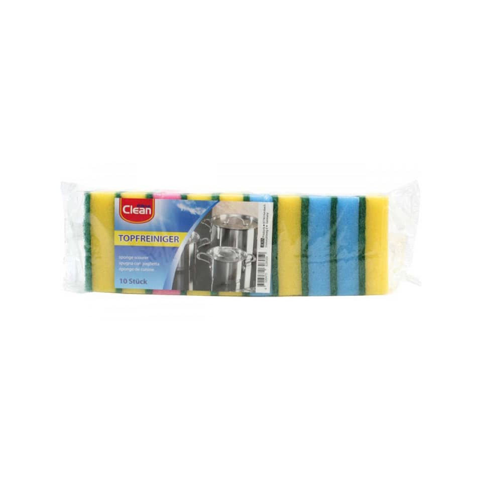 Schwammset, Topfreiniger, Spülschwämme, Mehrfarbig, 10 Stück