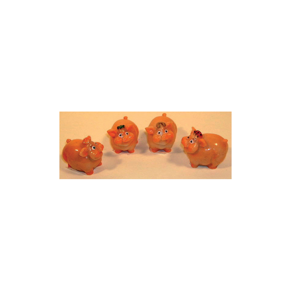 Sparschwein, PIGGY, Figurine, Orange, Miniatur