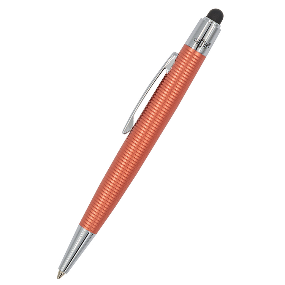 Kugelschreiber, Schreiber, Kugelschreiber mit Drehmechanismus, roter Griff, Metallclip