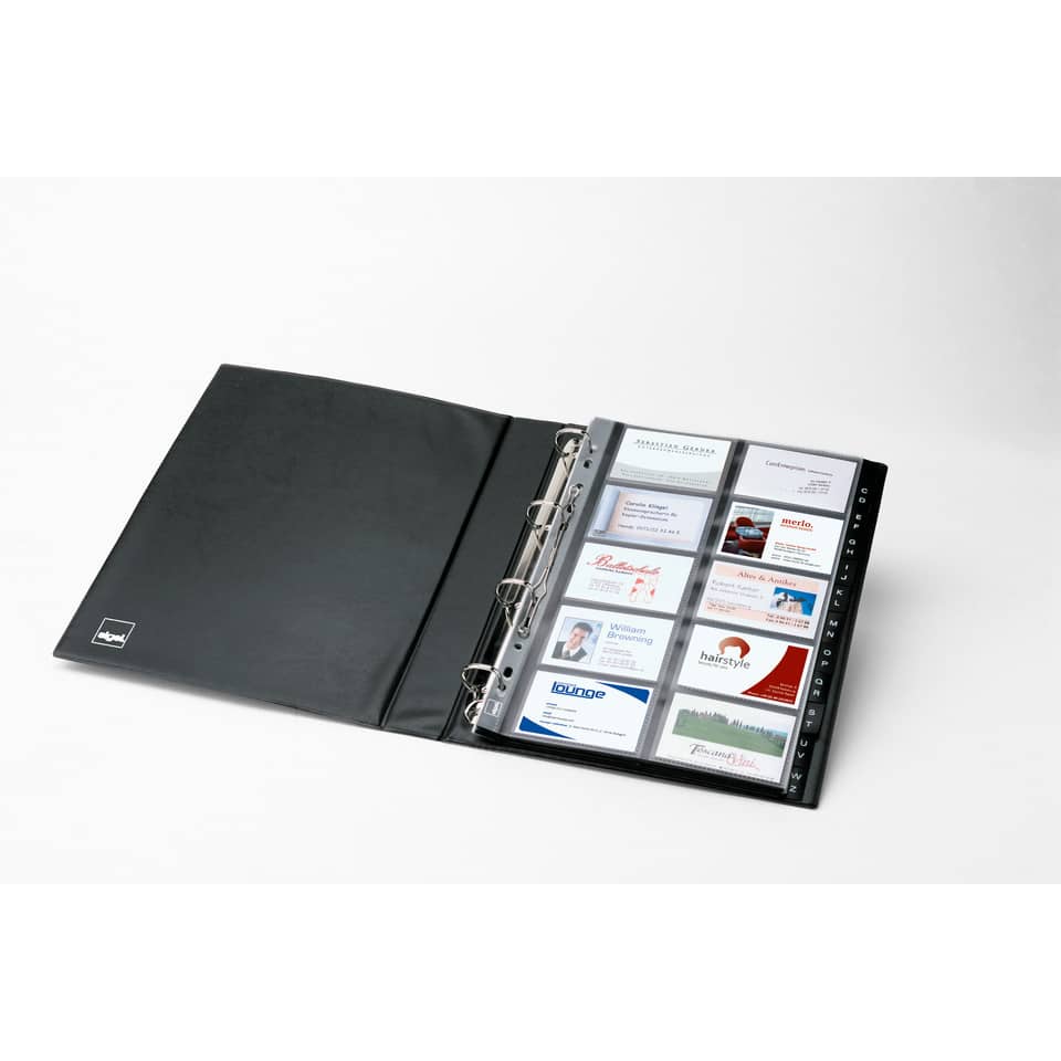 Visitenkartenmappe, Kartenhüllen, Ringordner, Business-Card-Mappe, Organizer
