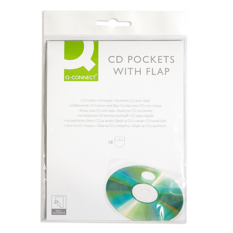 CD-Hüllen, mit Klappe, CD-Pakete, Selbstklebend, Schwarz-Weiß-Design