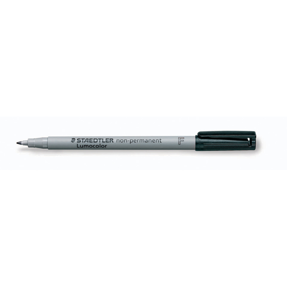 Marker, Permanent marker, Lumocolor, Grey body, Fine tip