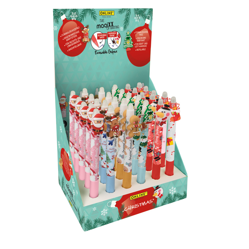 Weihnachtliche Stifte, Bleistifte, Erlebbare Gelpen?, Kneten?, Geschenkset