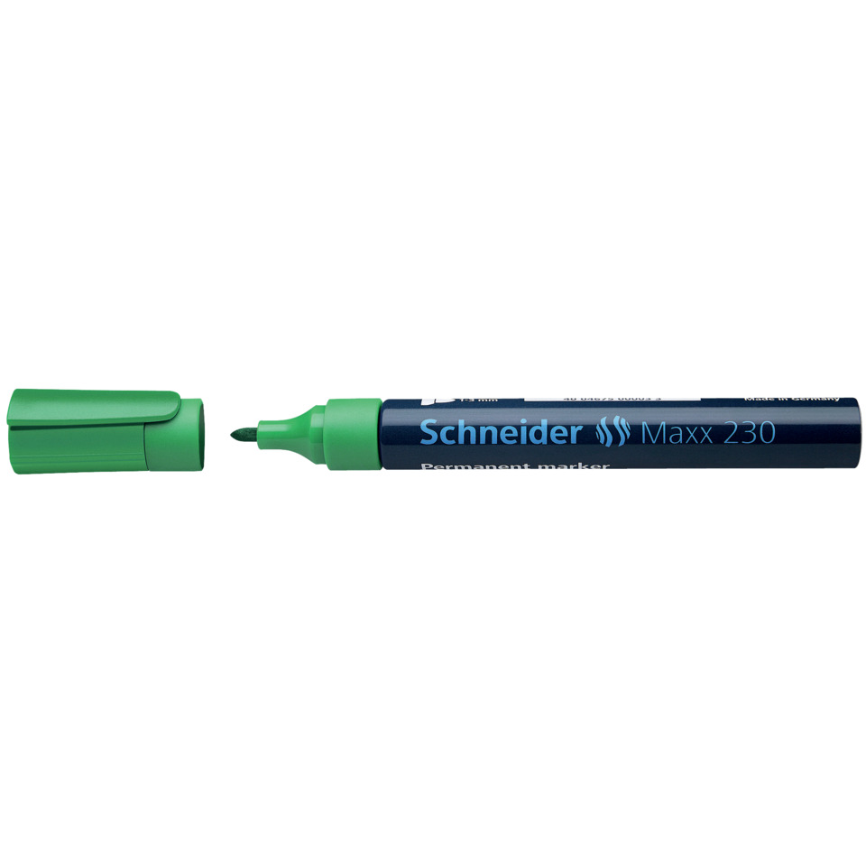  Permanent marker, grüner Deckel, blauer Körper, feiner Punkt, Schreiber