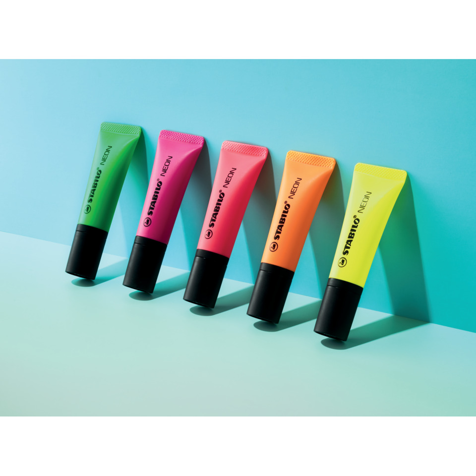 highlighters, neon, multi-color, stick, pen-ink