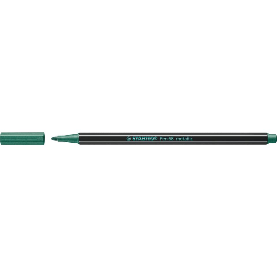 Filzstift, Marker, Schreibstift, grün, metallic