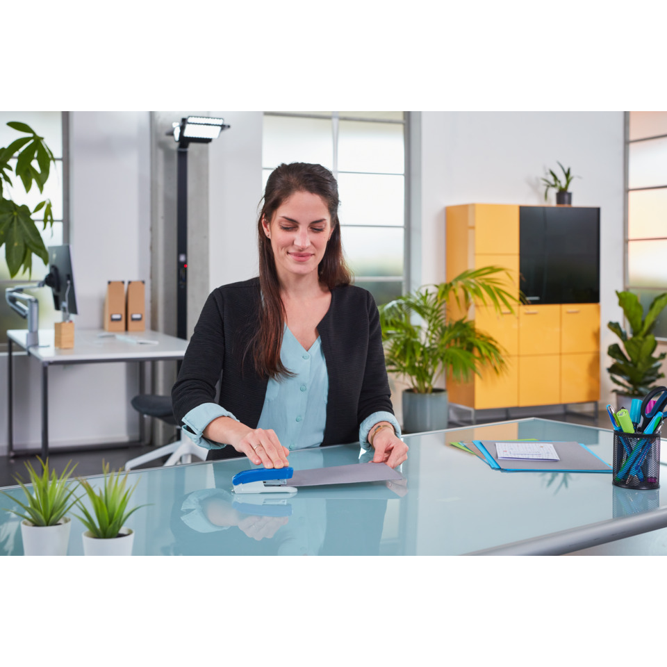 Büroangestellte, Arbeitsplatz, Schreibtisch, Kopiergerät, Büromaterial