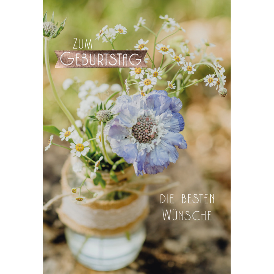 Blumen, Strauß, Vasenbouquet, Lavendelblau, Gesteck