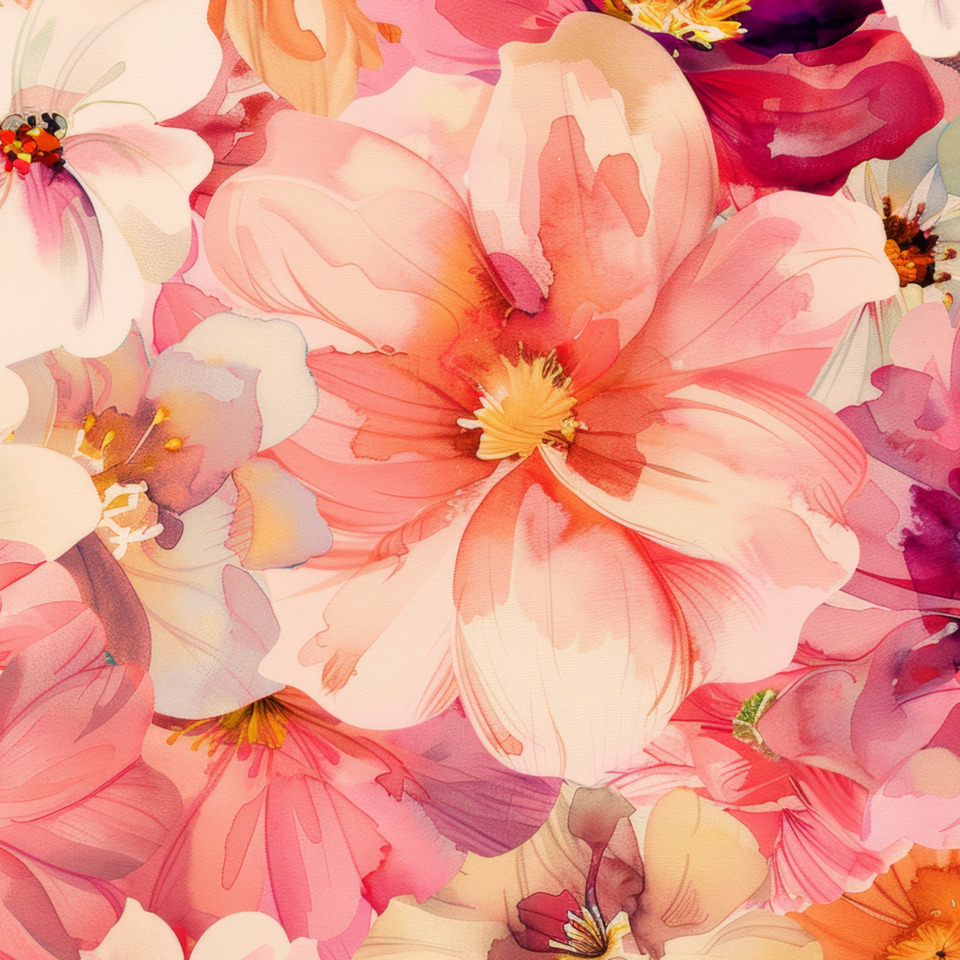 Blumen, Florals, Muster, Kissenbezug, Druck
