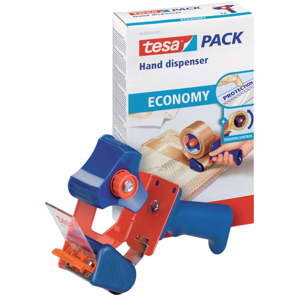 Hand dispenser, Nonslip platform, Tape roll, Tape dispenser, Economy pack