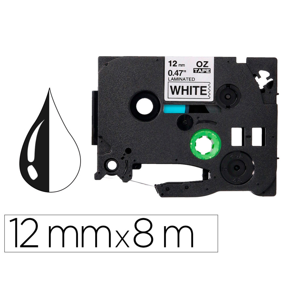 Kassette, Toner, Tampon, 12 mm, Weiß