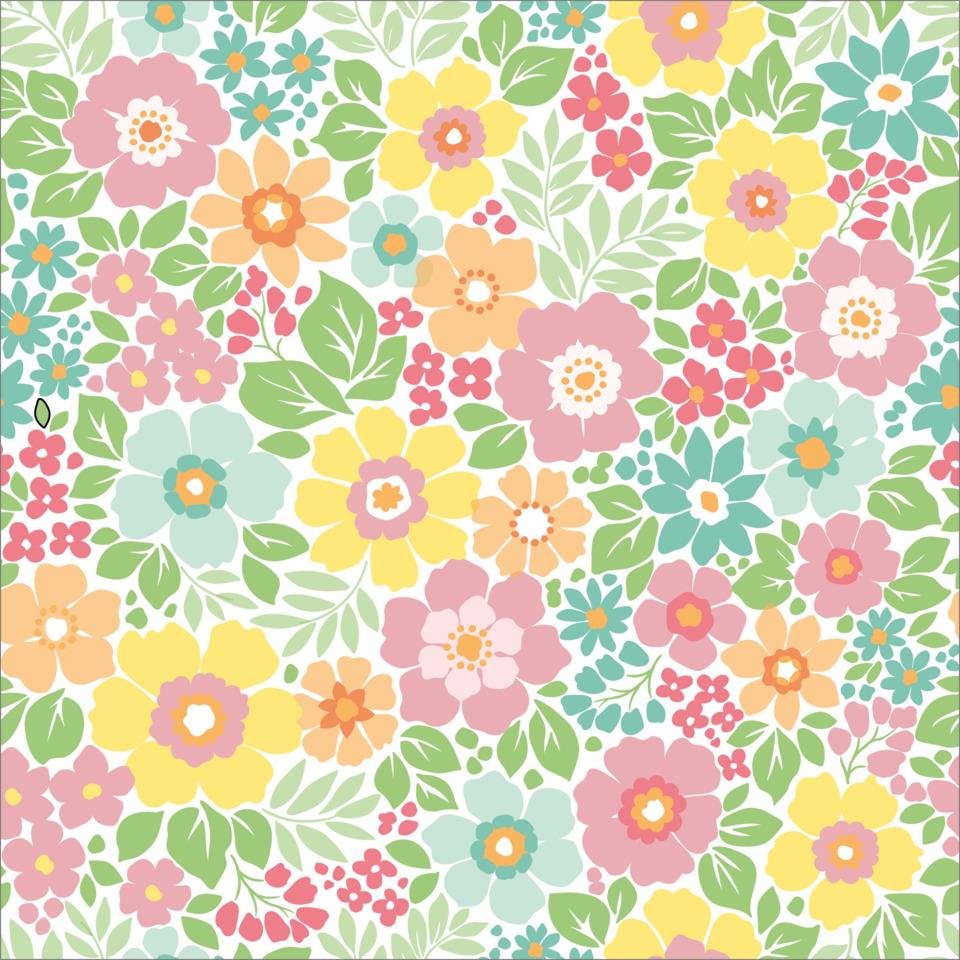 Blumenmuster, Blumendruck, helle Farben, Frühlingsthema, Hintergrundmuster