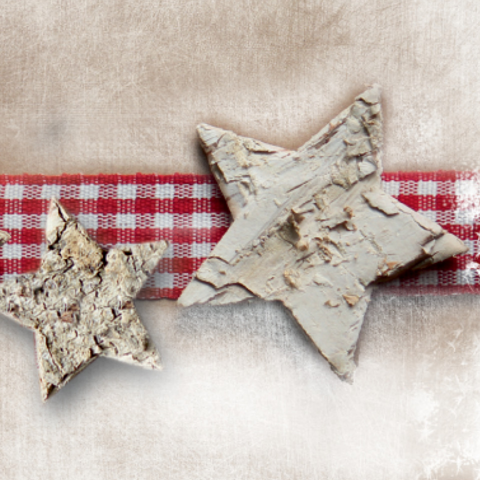 stern, holzstern, weihnachtsdeko, sterne, handgemacht, Sterne, Holzwolfer, Terrakotta, Textil Muster, Rot-Karo