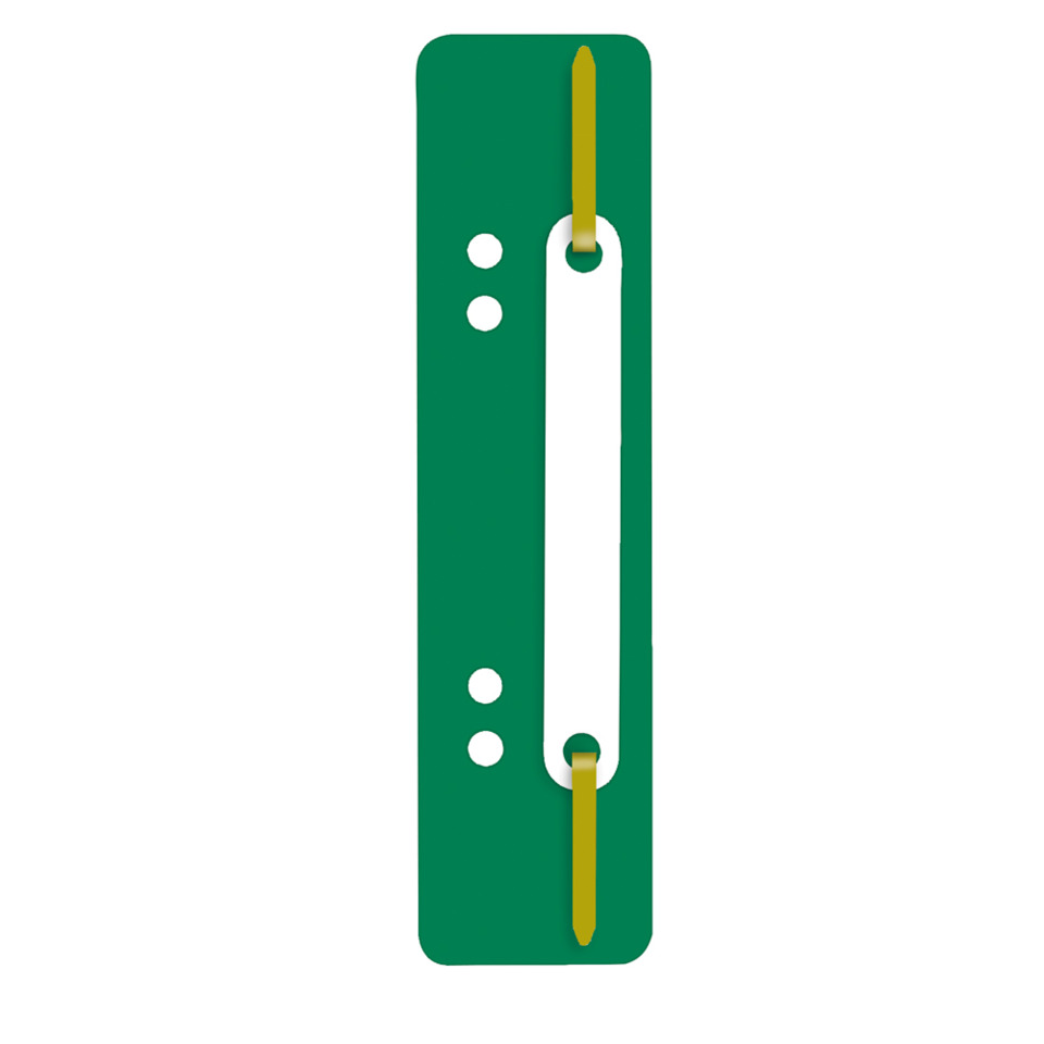 Heftstreifen mit Plastikdeckleiste, 34 x 150 mm, PP, 25 Stück, dunkelgrün Q-CONNECT 2012500110