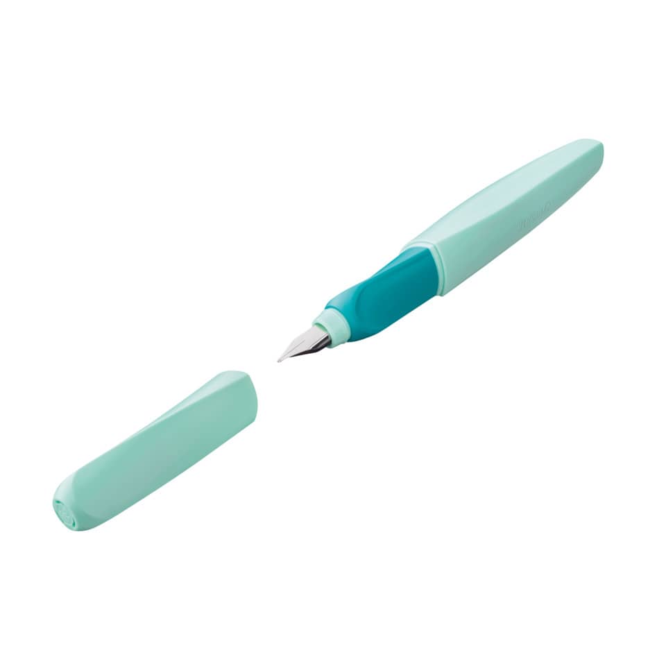 Füllfederhalter, Nachziehender Tintenstift, Türkis, Tintenstift, Stiftkappe