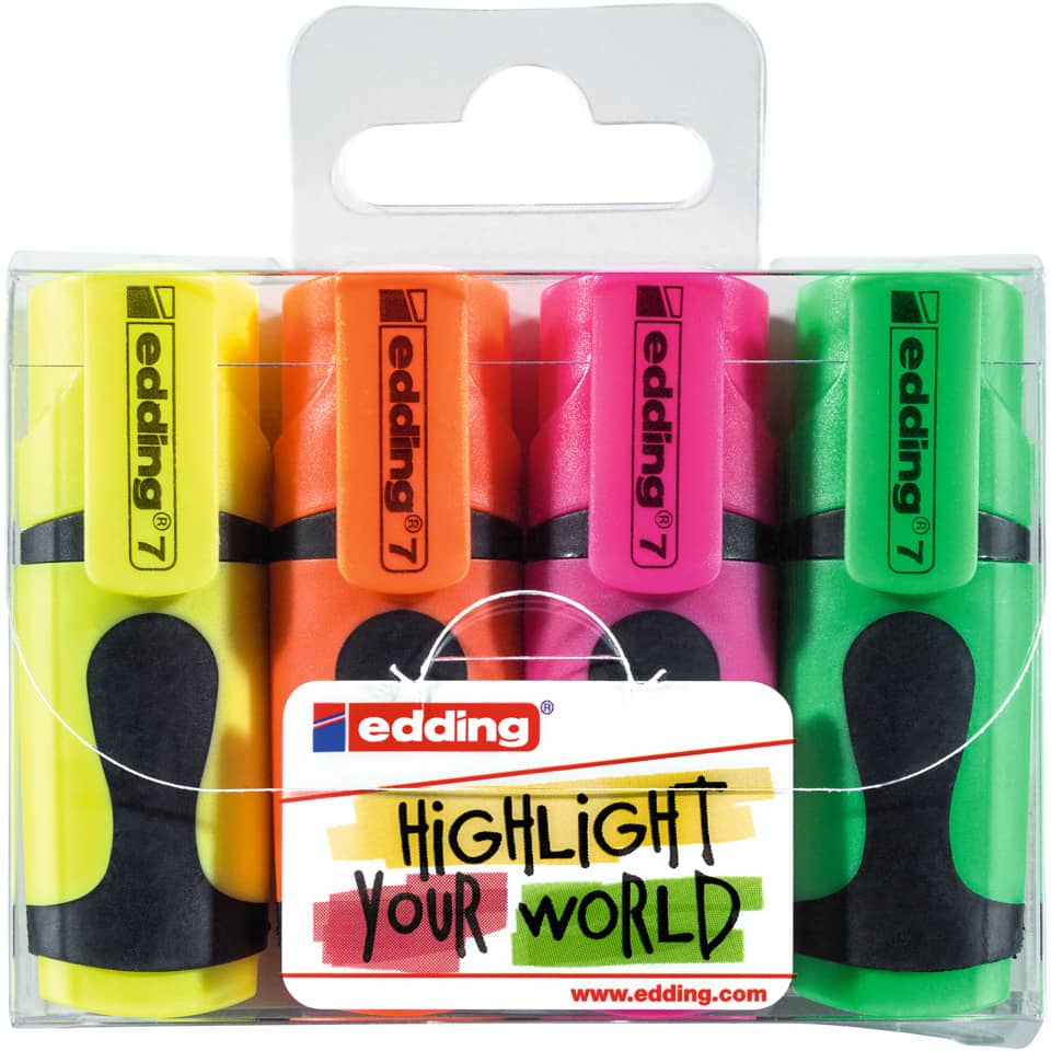 highlighter, neon, set, highlighters, multicolor