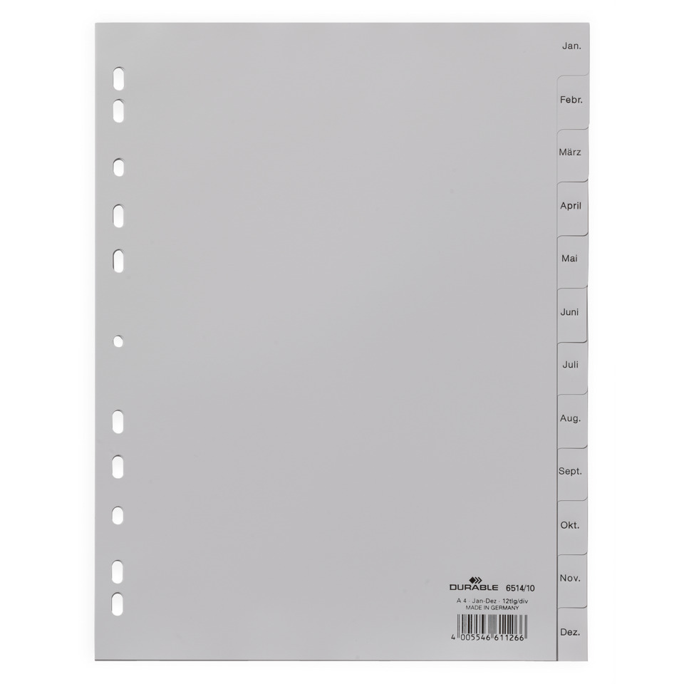 monatlicher planer, ordnungsring, kalendertabs, laminiertes cover, weißes blatt