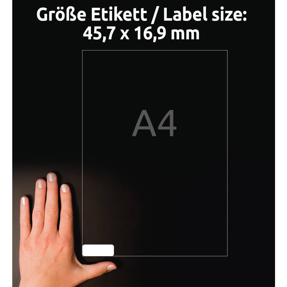 hand, schwarze Oberfläche, A4 Platzhalter, Etikettens space, Maße Text