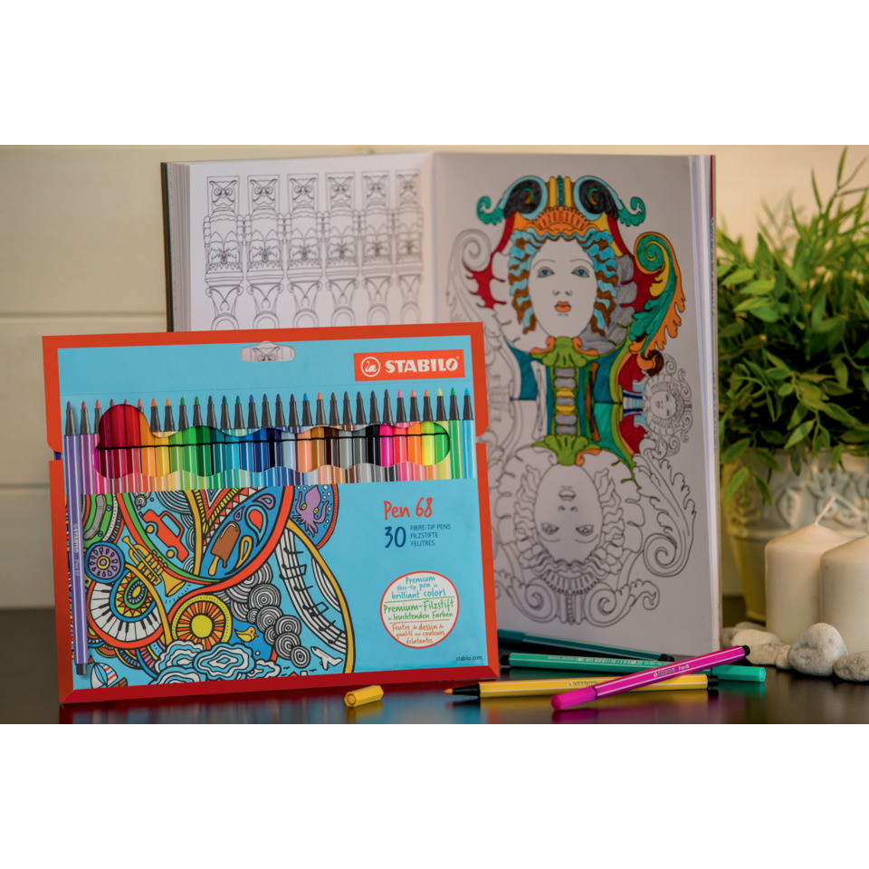Künstler-Set, Markers, Buntstifte, Malbuch, Kunstbedarf, Buntstifte, Filzstifte, Pen68, Farbstifte, Kunstset