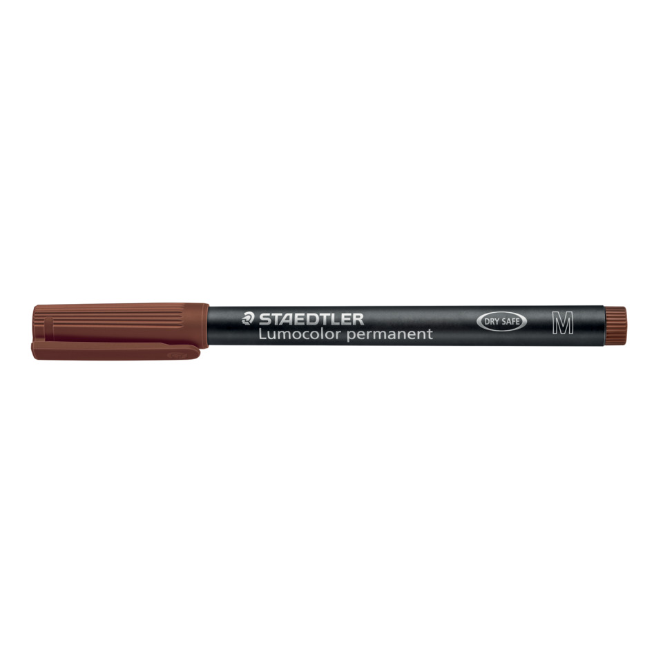 Lumocolor permanent, Marker, Permanent marker, Brauner Deckel, Staedtler