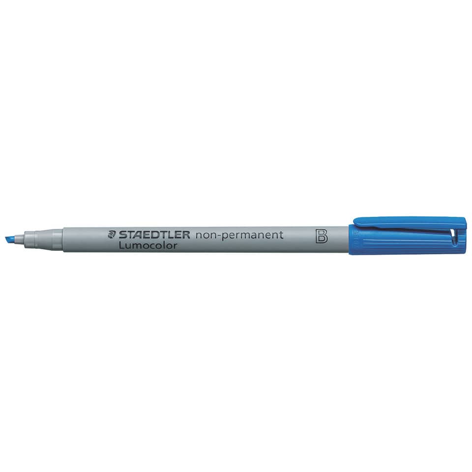 Marker, Lumo color, Staedtler, blauer Deckel, nicht permanent