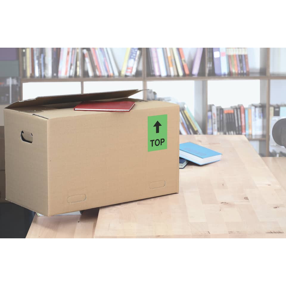 Kartonbox, Umzugskarton, Top-Aufkleber, Kartonsendung, Bürobox