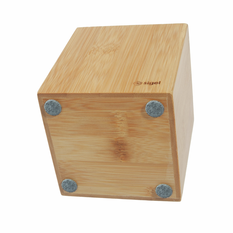 holzblock, holz Würfel, Bambusholz, glatte Oberfläche, Filzgleiter