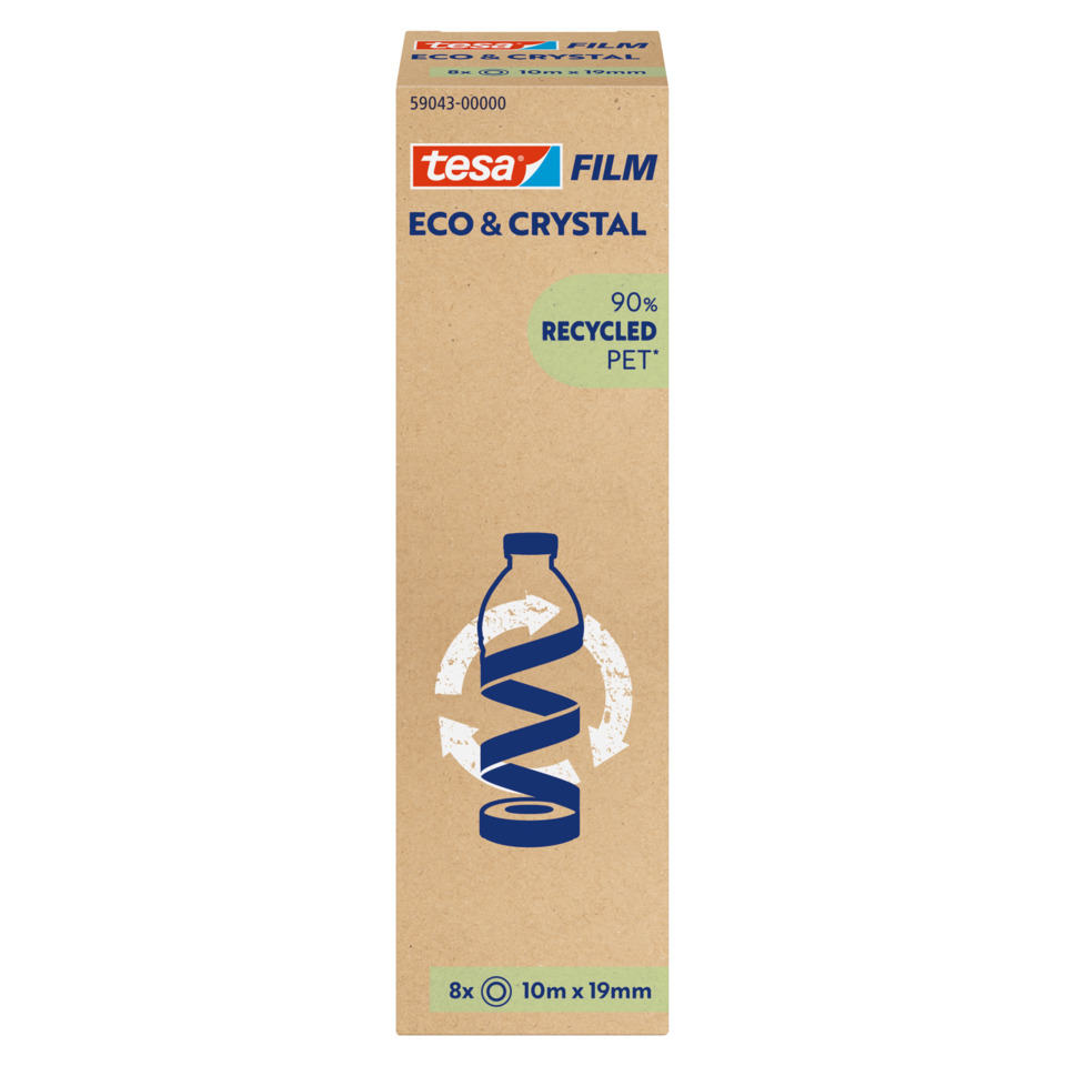 Eco & Crystal, Recycled PET, 90% recycled, Plastic bottle, spiral design