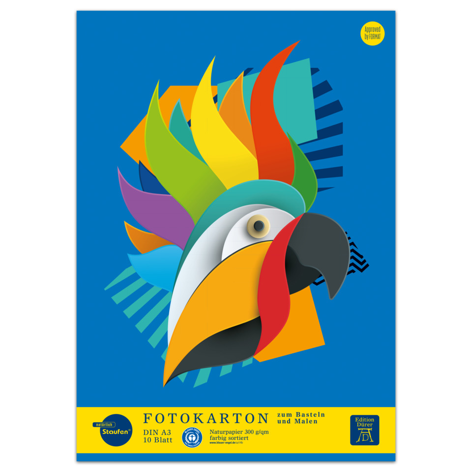 papercraft, parrot, origami, feder, poster