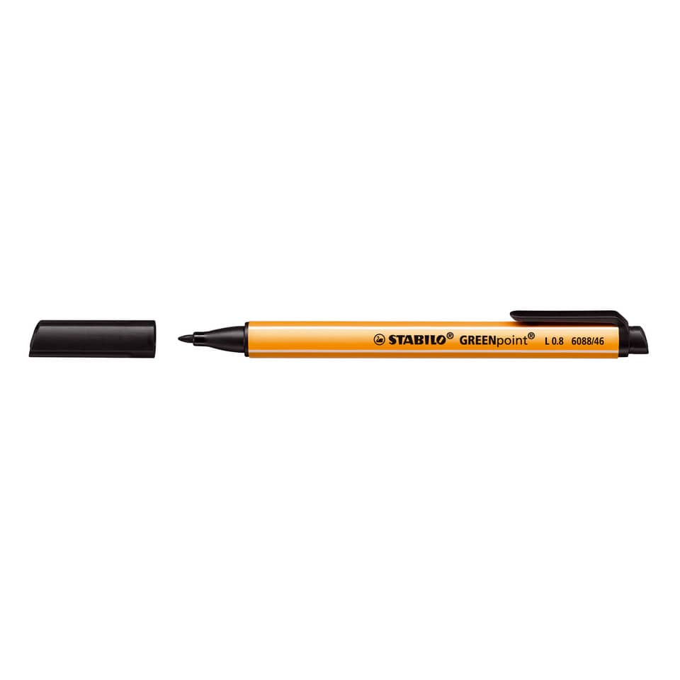 Marker, Permanentmarker, Orange, Finepoint, Stabilo