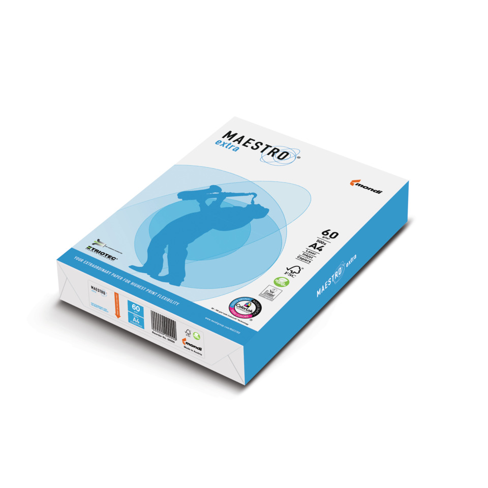 Maestro extra, A4, 60 sheets, Kopierpapier, blaues Design