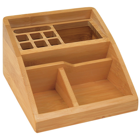 Bürobutler Bambus, schräg WEDO 61 507