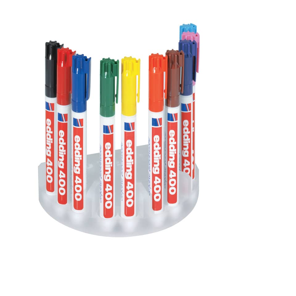 Marker pens, Colored markers, Fine tip, Set of 8, Desk organizer