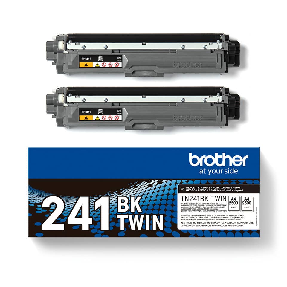 tintenpatrone, schwarz toner, twin, TN-241BK, packung