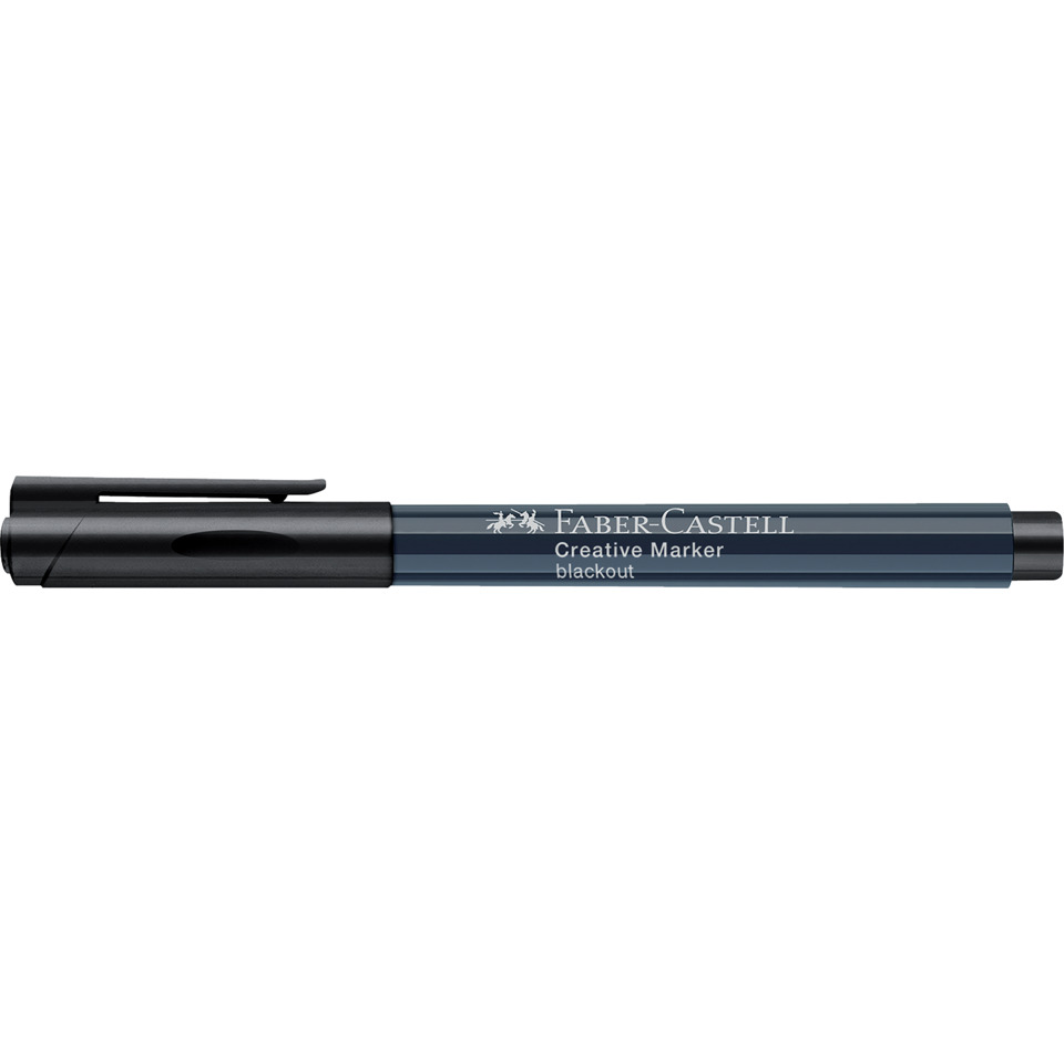 Marker, Creative Marker, Blackout, Fineliner, Faber-Castell, Marker, Permanent marker, Fine tip, Blue gray, Creative marker