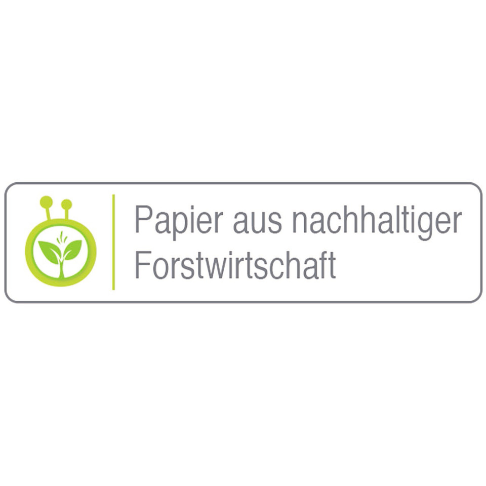 Papier, nachhaltig, Forstwirtschaft, Label, Logo