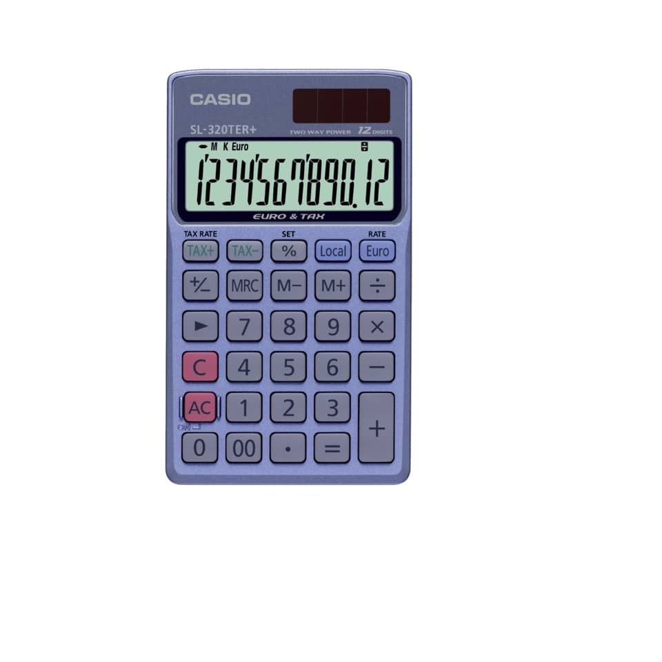 Taschenrechner, Casio, Solarzelle, Tastenfeld, LCD-Anzeige