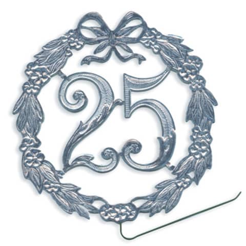 Jubiläumszahl silber „25“, ø 13 cm DEMMLER 1230250192