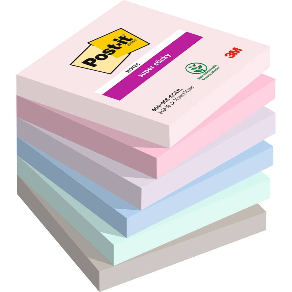 Schwamm-Block, Notizblöcke, Post-it, Klebezettel, Pastellfarben