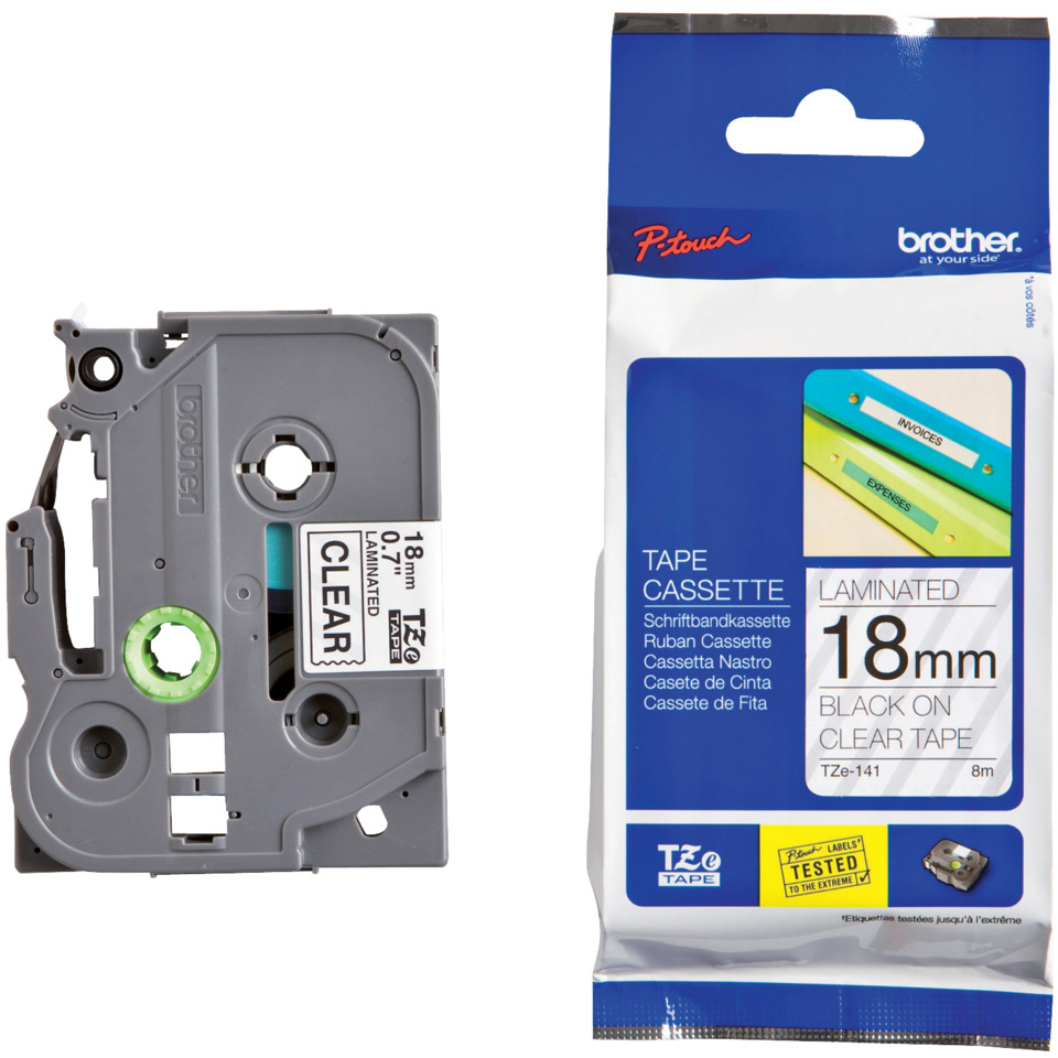 Tape, Kasette, Laminiert, 18mm, Transparent/clear