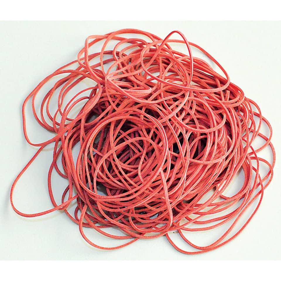 Garn, Garnband, Rotes Gummiband, Gummi Schnur, Verpackungsmaterial